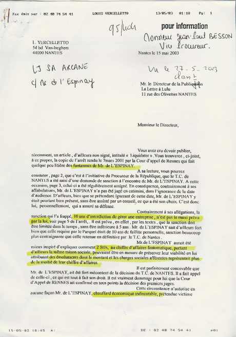 Vercelletto 2003-Lettre à Lulu recto