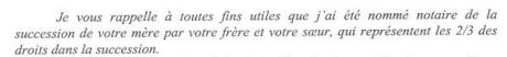 Lafouge nommé notaire de la succession par Charles et Elisabeth