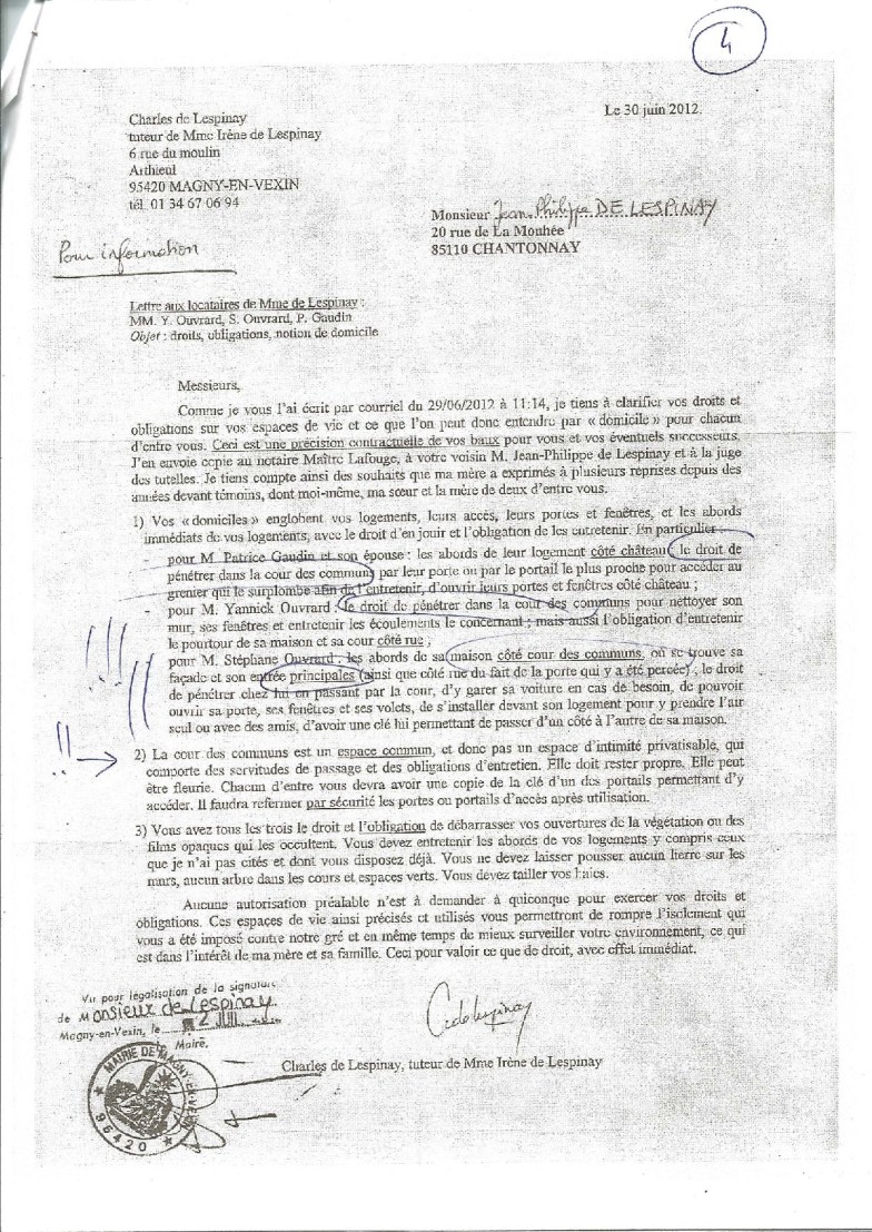 Lettre Charles aux locataires