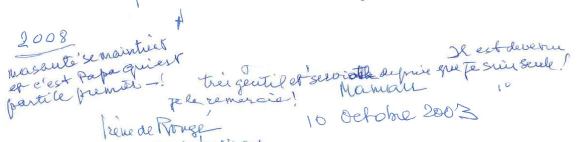 Maman me trouve gentil dans son testament de 2008