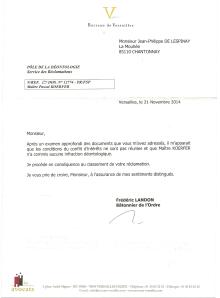 2ème réponse du bâtonnier de Versailles cf Koerfer