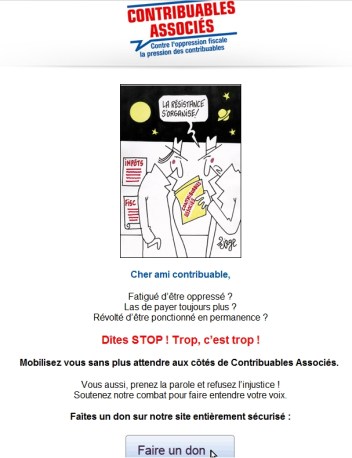 Le Cri du Contribuable rançonne