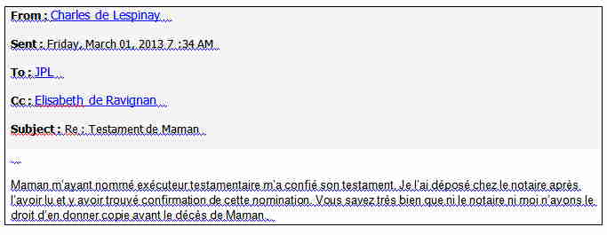 Charles refuse de me remettre le testament de Mioup 01.03.2013